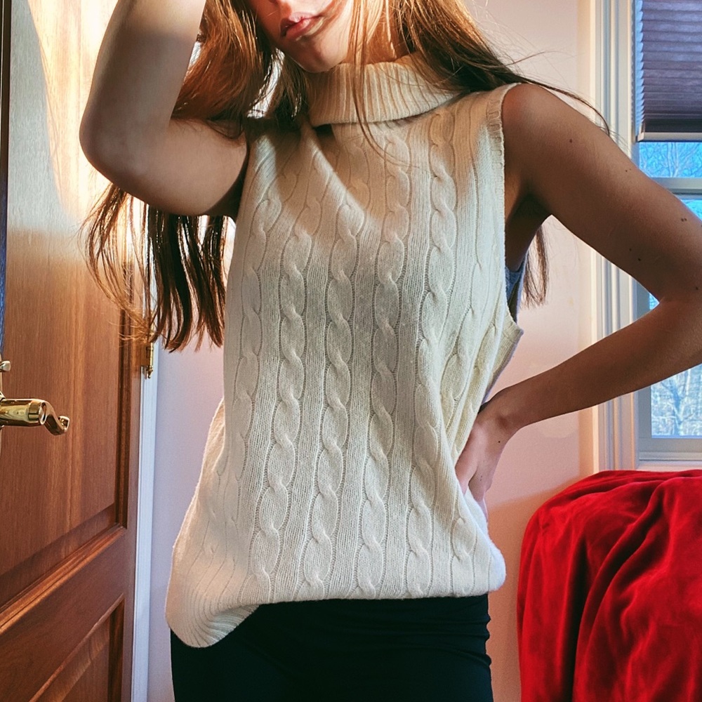 Vintage Brooks Brothers turtleneck halter top